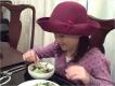 Spaghetti in Pesto Sauce with Crisp Crouton Salad