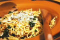 Spaghetti with Sausage and Kale