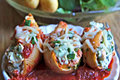 Cheesy Chicken and Spinach Stuffed Shells