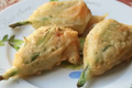 Squash Flowers Stuffed with Goat Cheese 