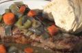 How To Make Barbecued Strip Steaks With Vegetable Whiskey Gravy