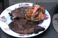 How To Make Coconut Chili Lime Rubbed Sword Fish, Shrimp And Rib Eyes