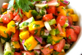 Tangy Mango Salsa Over Halibut 