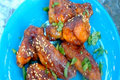 Thai Garlic Chili Wings and Red Shoe Martinis