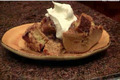 Thanksgiving Roasted Yam Bread Pudding with a Praline Sauce