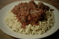 Pasta with Homemade Meatball Gravy