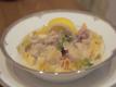 In Love: Scallops & Tilapia on a Bed of Creamy Red Onions