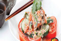 Tojo Sockeye Salmon and Campari Tomato Salad