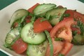 Tomato, Cucumber and Basil Salad with Balsamic Vinegar