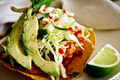 Spicy Fish Tostada with Cabbage