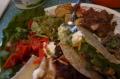 Tuna Taco with chipotle sauce for dinner