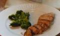 Tuna Steaks with Tossed Salad and Steamed Broccoli