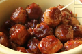 Orange Cranberry Glazed Turkey Cocktail Meatballs