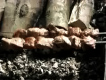 Ukrainian Shashlik Cooking Over Hot Coal