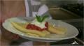Vanilla Crepes with Whipped White Chocolate Strawberry Mousse