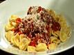 Braciola di Vitello with Orecchiette - Stuffed Veal Rolls in Tomato Sauce Over Orecchiette Pasta