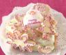 White Chocolate Coated and Cookie Jeweled Christmas Fruit Cake