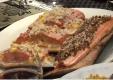Chorizo Topped Cedar Planks and King Salmon with Mango Nut Sauce