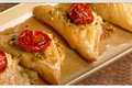 Sweet and Sour Tomatoes with Filo Wrapped Brie Cheese
