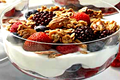 Healthy Fruity Chocolate Yogurt Parfait