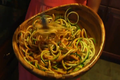 Raw Zucchini Pasta with Spaghetti Sauce