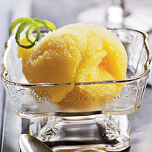 Tempting mango sorbet