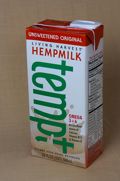 Packaged hemp milk