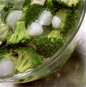 Blanch and freeze vegetables Blanch and freeze vegetables
