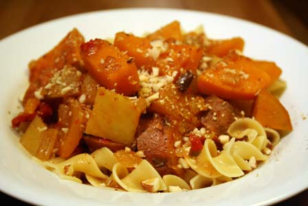 Braised root vegetables made from carrots