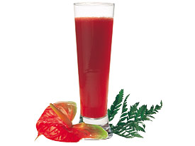 A freshly made bloody mary cocktail