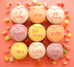 Conversation Heart Cupcakes