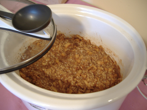 Delicious and healthy Steel Cut Oats cooked in the crockpot