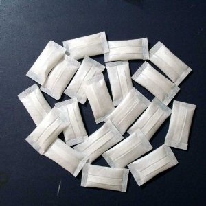 Desiccants are small packets which are kept inside food containers to keep food fresh