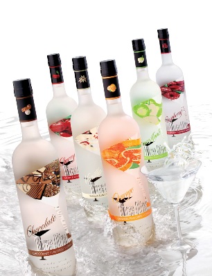 Commercially available flavored vodka