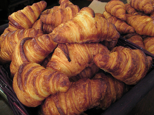 French Pastry - Yummy batch of tempting croissants French Pastry - Yummy batch of tempting croissants