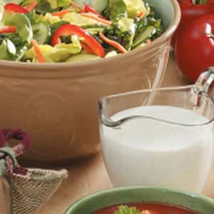 Buttermilk tastes wonderful when you drink it with salad.