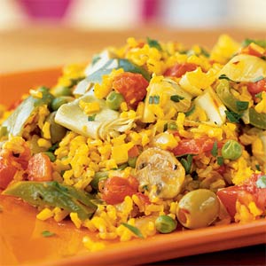 Paella is a very popular Spanish rice dish 