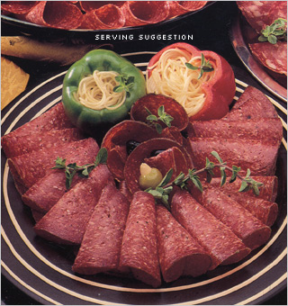 Salame - popular Italian food of air dried and fermented meat