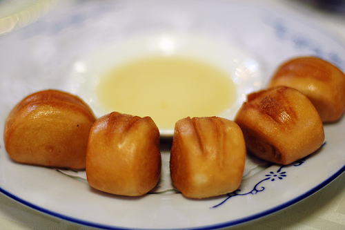 Deepr fried Montou served with Sweet Condensed Milk Deepr fried Montou served with Sweet Condensed Milk