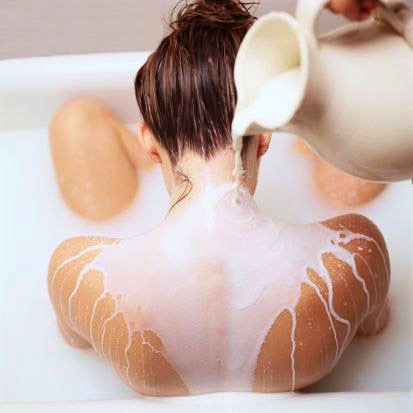 Milk is an excellent home remedy for a glowing body.