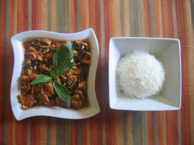 Thai Phat Phrik is a spicy stir fried dish