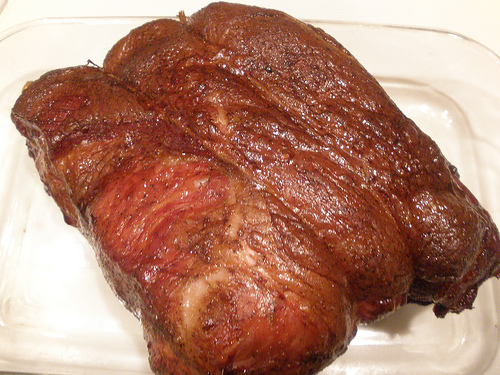 A well done smoked pork shoulder!!