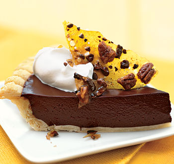 Your chocolate cream pie is now ready to be served.