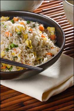 Rice can be subsituted for potatoes in a chicken curry recipe