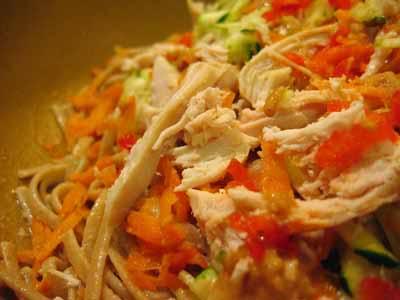 Shredded chicken can be added to chicken casseroles, Spanish mix grills, chicken noodles, etc