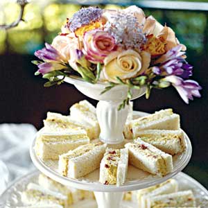 Tea sandwiches are very common in summer weddings