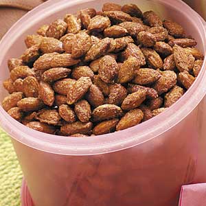 Toasted almonds for rice pilaf