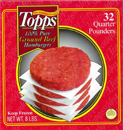 Topps Gound beef patties