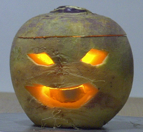 Until the 1800s vegetables like turnips were used to carve lanterns