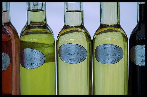 Stored bottles of Vinegar 
